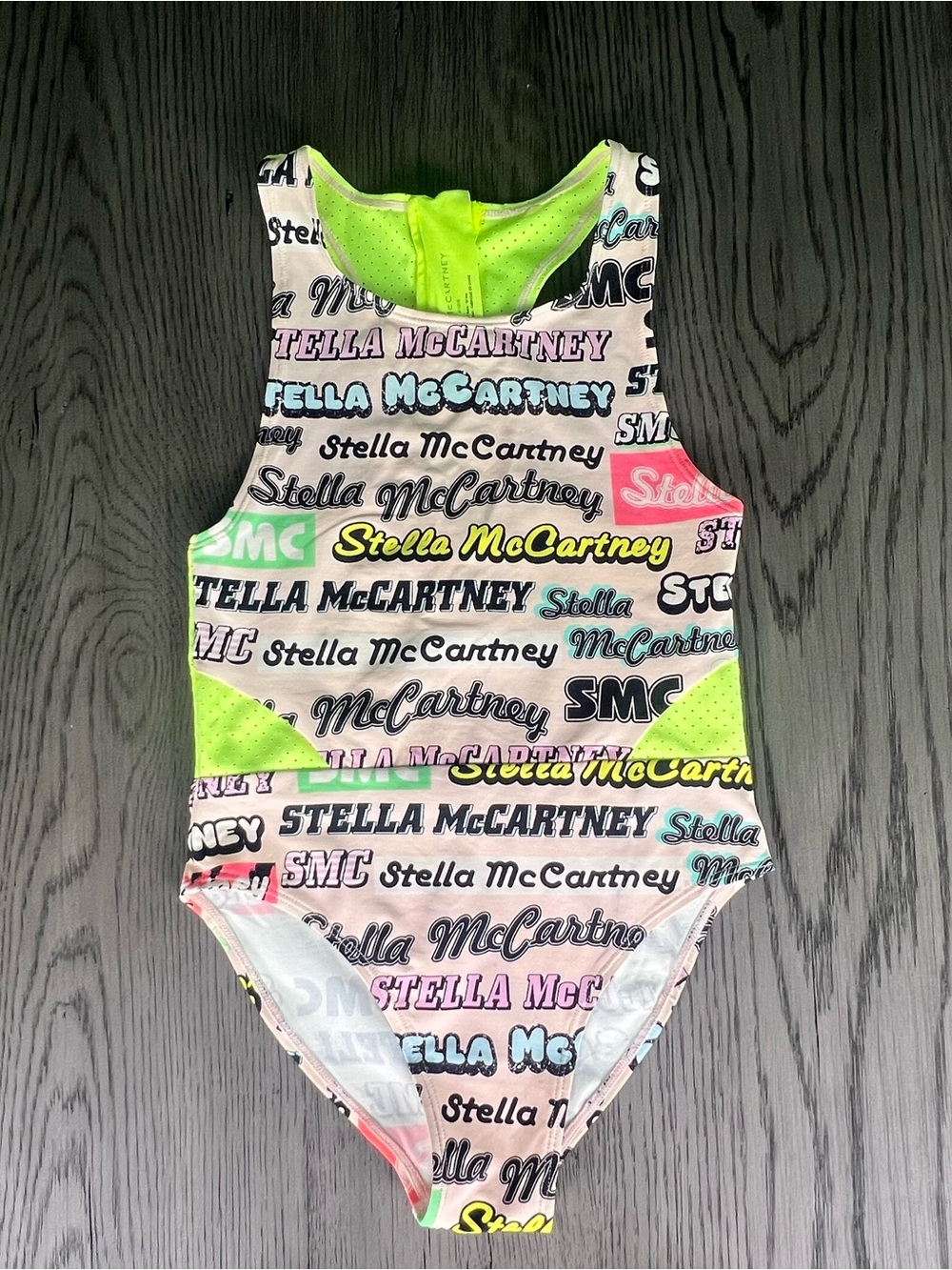 Stella McCartney Kids Sport Logo Print Swimsuit and matching Shorts - Picture 4 of 12